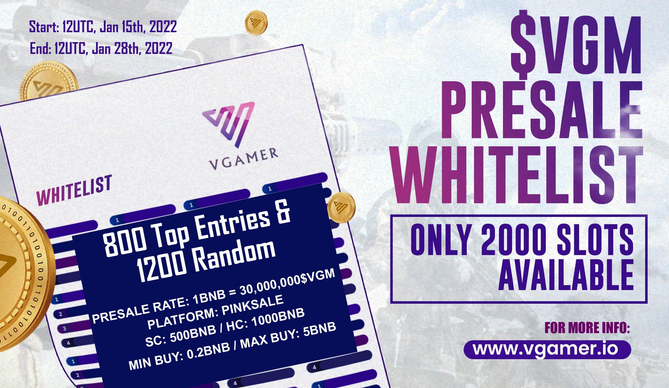 VGAMER WHITELIST COMPETITION 2000 SLOTS